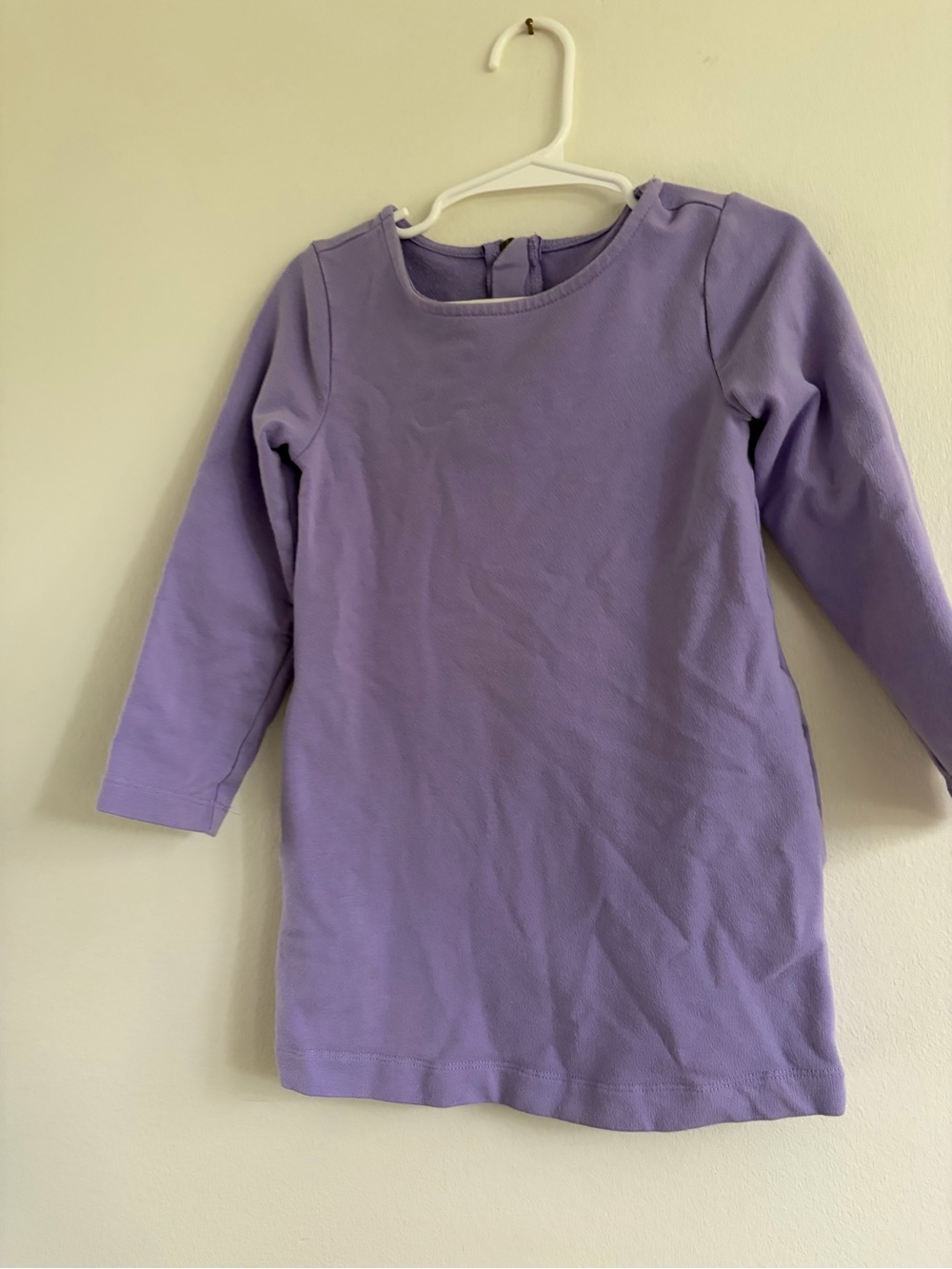 Primary Lilac Long-Sleeve Kids Dress Top